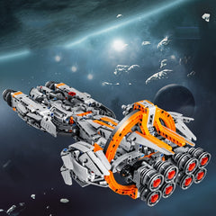 High Tech Starship Combat Aircraft Building Block MOC Educational Toys