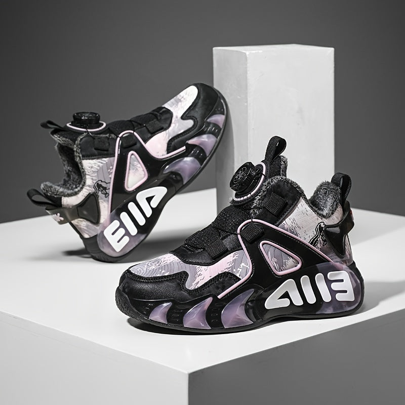 Girl's Block Basketball Shoes Breathable Non Slip Sneakers