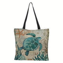Waterproof Linen Bag Cowhide Tote Bag Shoulder Bag