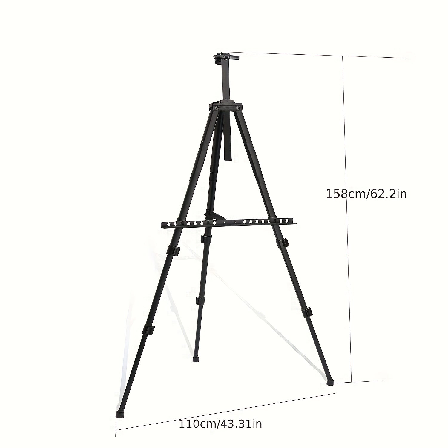 Aluminum Metal Art Easel Artist Tripod Adjustable Height