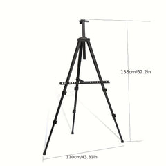 Aluminum Metal Art Easel Artist Tripod Adjustable Height