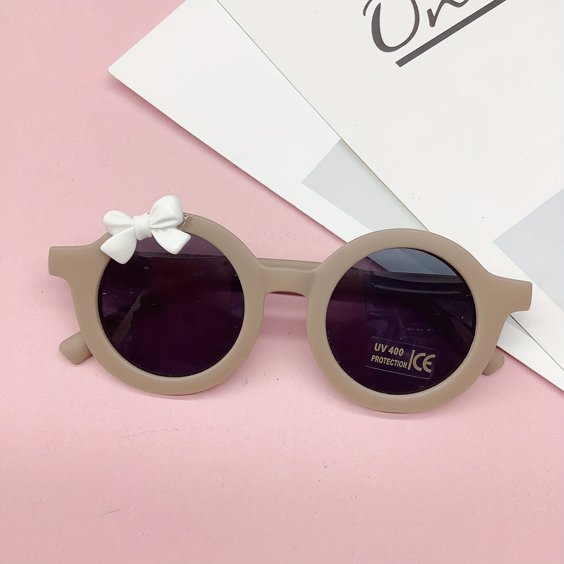 Girls Round Frame Sunglasses UV Protection Summer Kids Accessories
