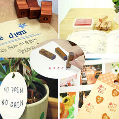 70pcs Rubber Stamp Letters Alphabets Set Vintage Wooden Number and Symbol Stamps