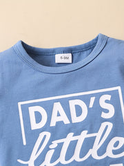 Baby Boys Dad's Little Dude T-shirt & Pants Set