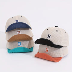 Embroidery Mesh Baseball Cap Sun Protection Hat For Outdoor Activities