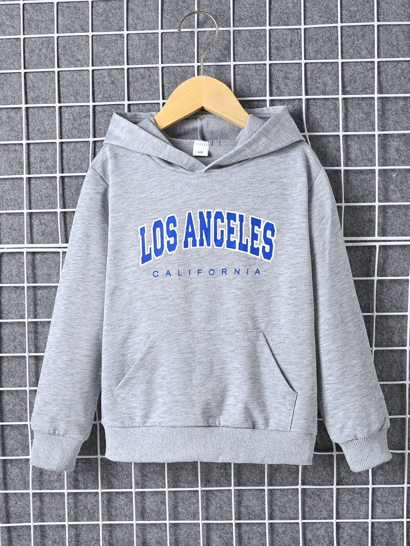 LOS ANGELES Boys Pullover Hooded Sweatshirt Spring Fall Kids Clothing
