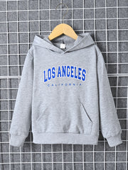 LOS ANGELES Boys Pullover Hooded Sweatshirt Spring Fall Kids Clothing