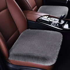 Grey Car Seat Cushion Winter Plush Short Hair Non-slip Cushion