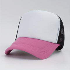 Mesh Breathable Trucker Hats Couple Baseball Cap Sunscreen Candy Sports Hat