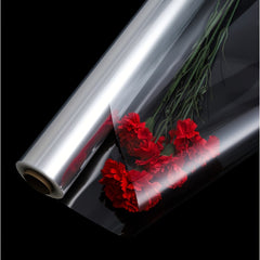 20pcs Transparent Flower Wrapping Paper Waterproof Plastic Roll
