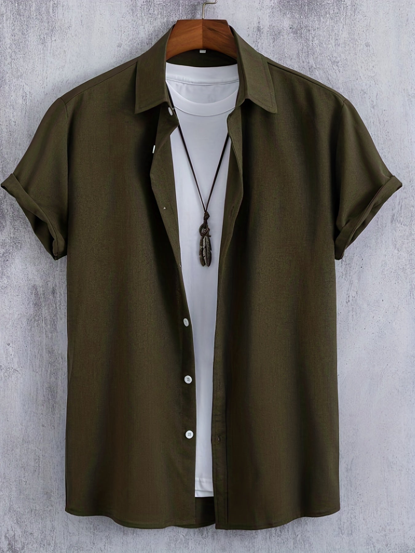 Men's Short Sleeve Casual Shirt for Summer