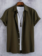 Men's Short Sleeve Casual Shirt for Summer