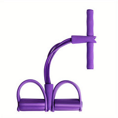 Yoga Pedal Puller Fitness Stretching Tensioner 4 Tubes Resistance Band