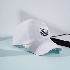 Vintage Ocean Wave Print Embroidered Baseball Cap