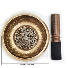 Nepal Chakra Yoga Singing Bowl with Leather Stick