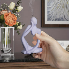 DIY Mini Resin Ornament Mold Abstract Character Crafts Candle Silicone Mold