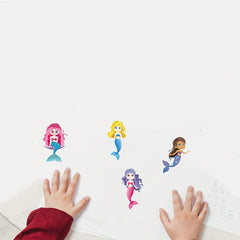 Mermaid Sticker Sheets Set - DIY Mix And Match Face Stickers