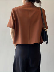 Stylish Short Sleeve Work Blazer