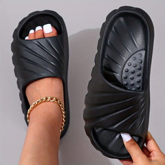 Women's Solid Pillow Slides Soft Sole Non slip Shoes