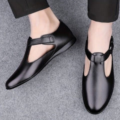 Men's Adjustable Strap Slip On Loafers, Outdoor Walking Shoes