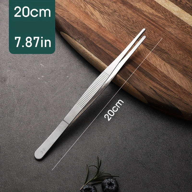2PCS Stainless Steel Food Tongs Churrasco Tweezers Clip