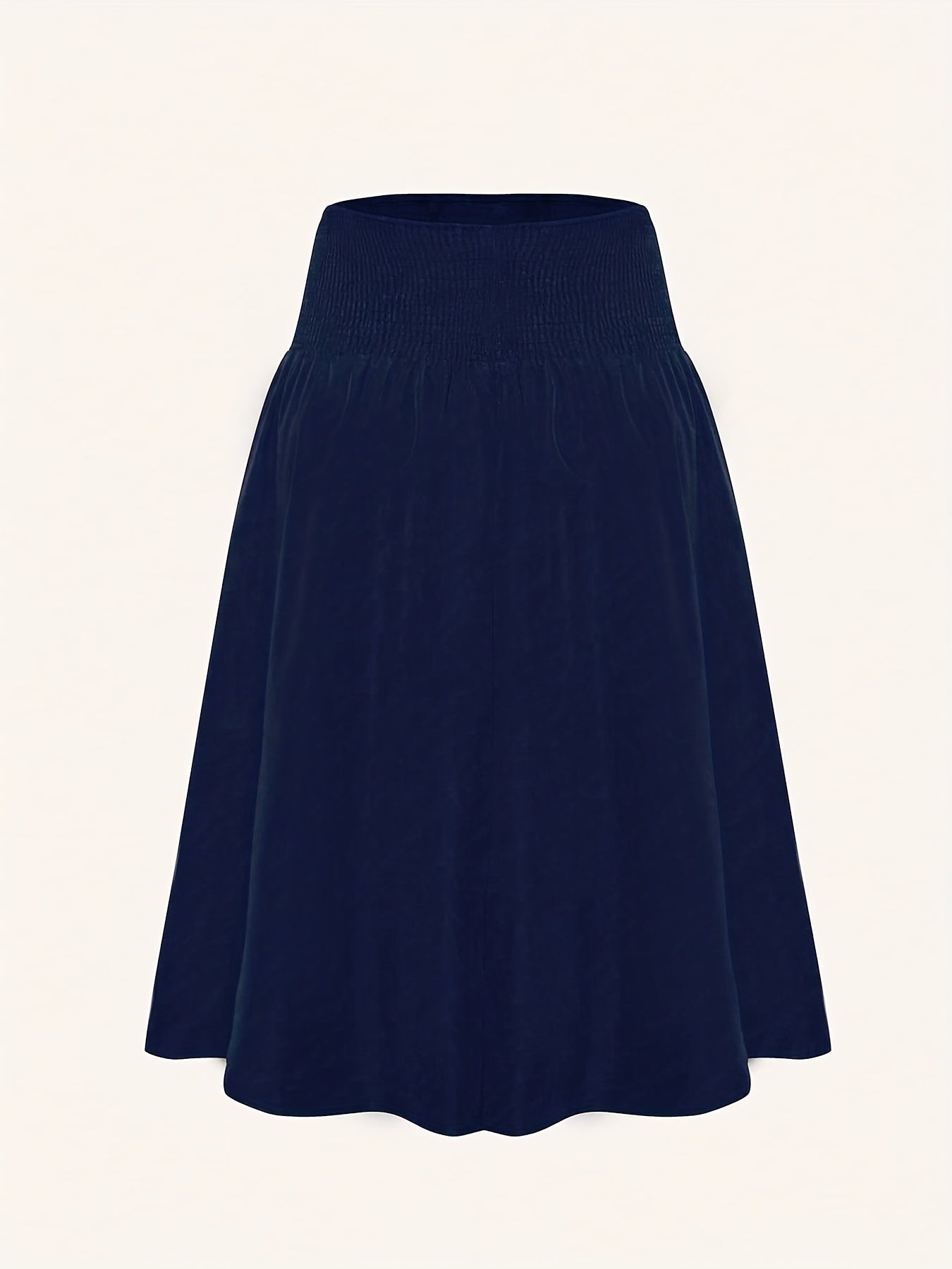 Casual Skirt Women's Plus Solid Lace Up High Rise Maxi Skirt