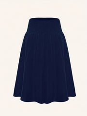 Casual Skirt Women's Plus Solid Lace Up High Rise Maxi Skirt