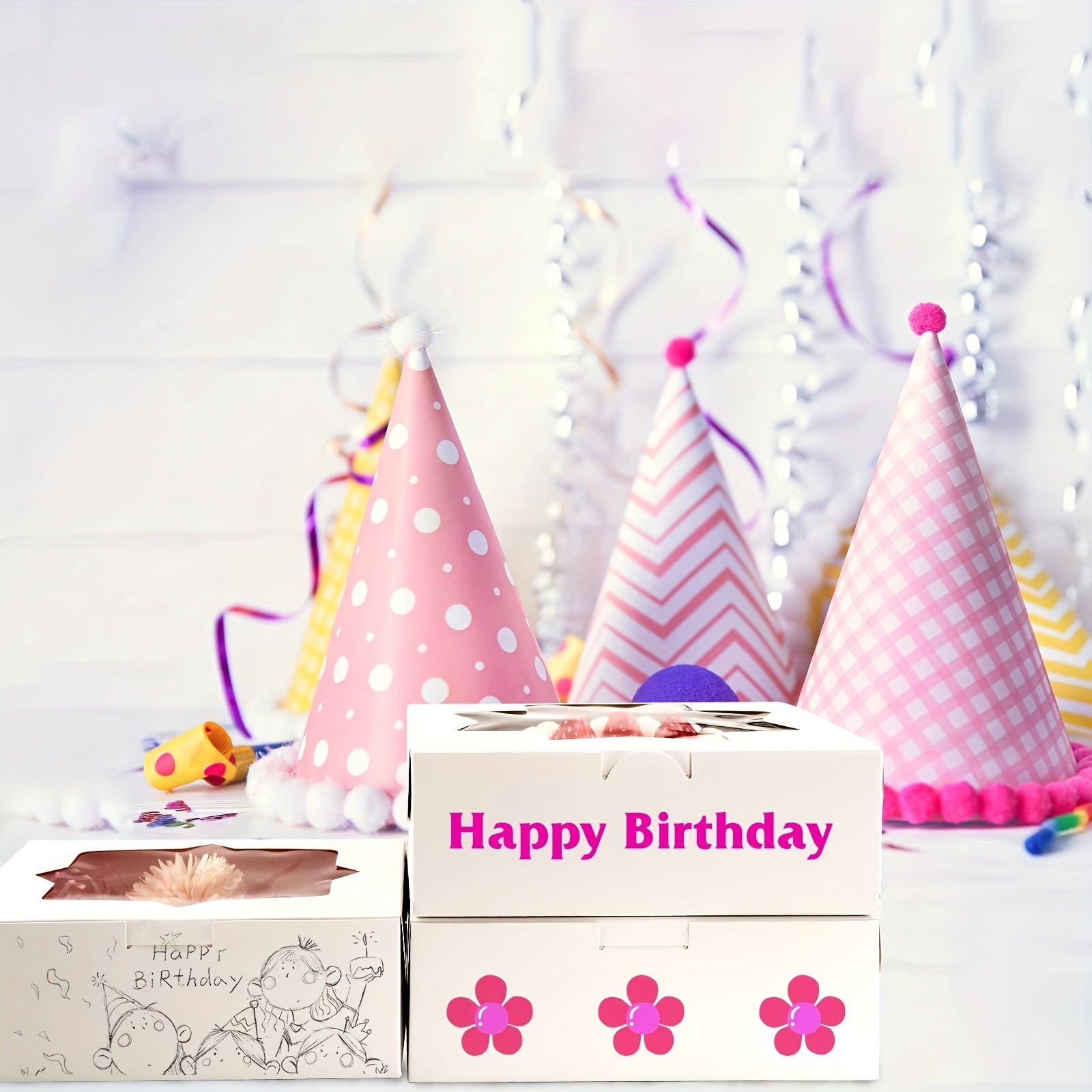 36pcs Cookie Boxes with Windows for Gift, Pastries, Desserts