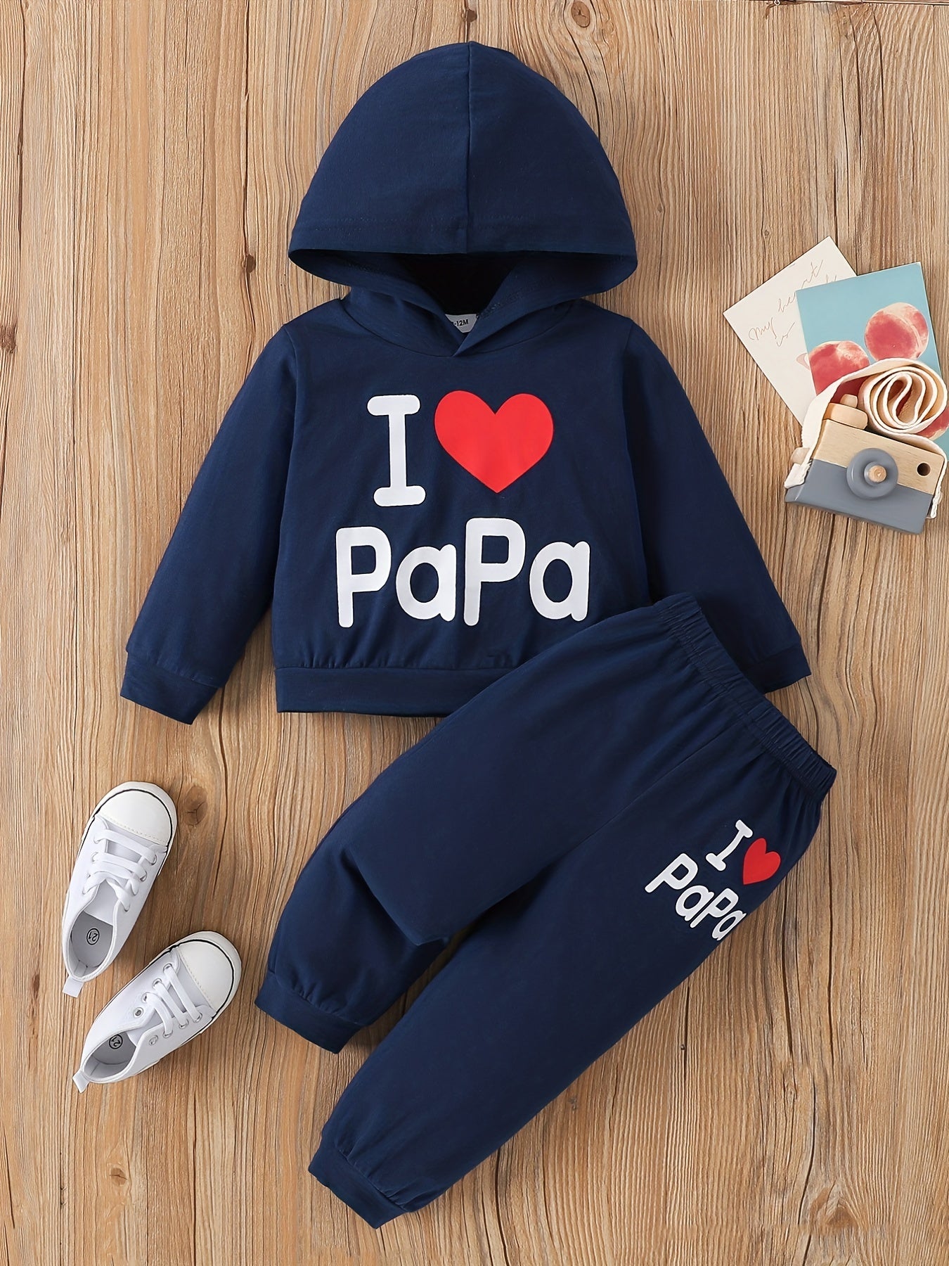 PAPA Casual Outfit Hoodie & Trousers Set for Boys