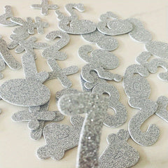 38pcs Glitter Foam Numbers 3D Stickers Assorted Colors DIY Party Supplies