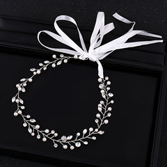 Golden Headband Flower Girl Bridesmaid Bridal Headpiece Hair Vine
