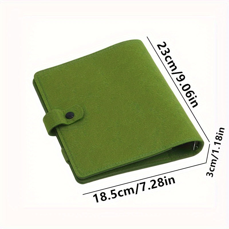Felt Shell Binder A5 A6 Notebook Ring Binder Stationery Travel Journal
