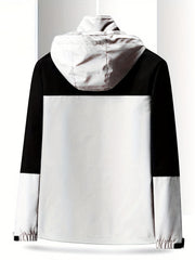 Contrast Block Sport Jacket Windbreaker Men's Casual Coat