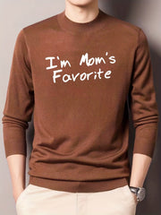 Mom's Favorite Knitted Sweater Men's Warm Mid Stretch Pullover