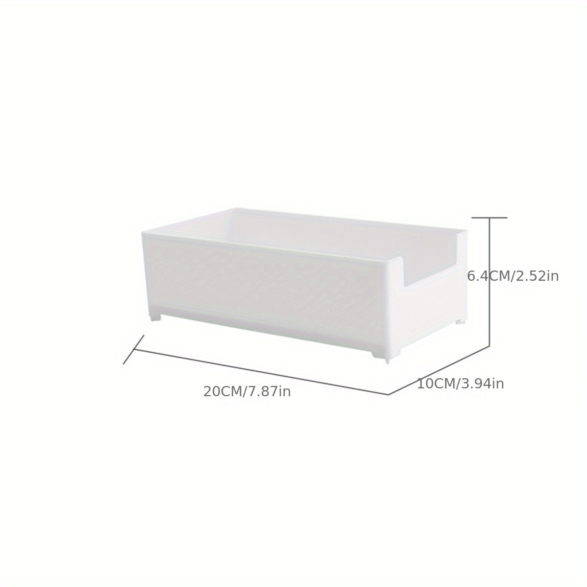 Plastic Makeup Drawer Storage Box With grids Stackable Storage Basket