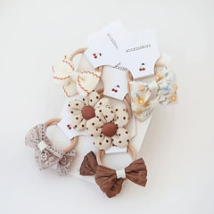 10Pcs Colorful Bow Hair Ties for Baby Girls Toddler