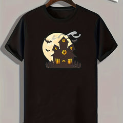 House In The Dark Print Men's Graphic T-Shirt