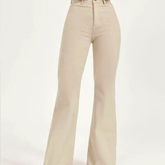 Nude High Waist Wide Leg Flare Jeans