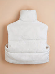 Kids' Puffer Vest Full Zip Casual Top for Autumn Winter
