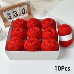 10pcs 4 Strand Soft Comfortable Yarn for Crocheting & Knitting 50g/pc