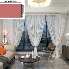 1pc Lace Curtains Sheer Knitting Curtains for Home Decor
