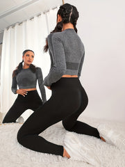 Solid High Waist Leggings Sexy Skinny Stretchy Leggings For Spring & Fall