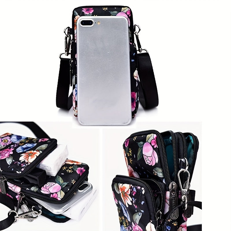 Classic Cell Phone Bag Crossbody Purse Adjustable Strap Zipper