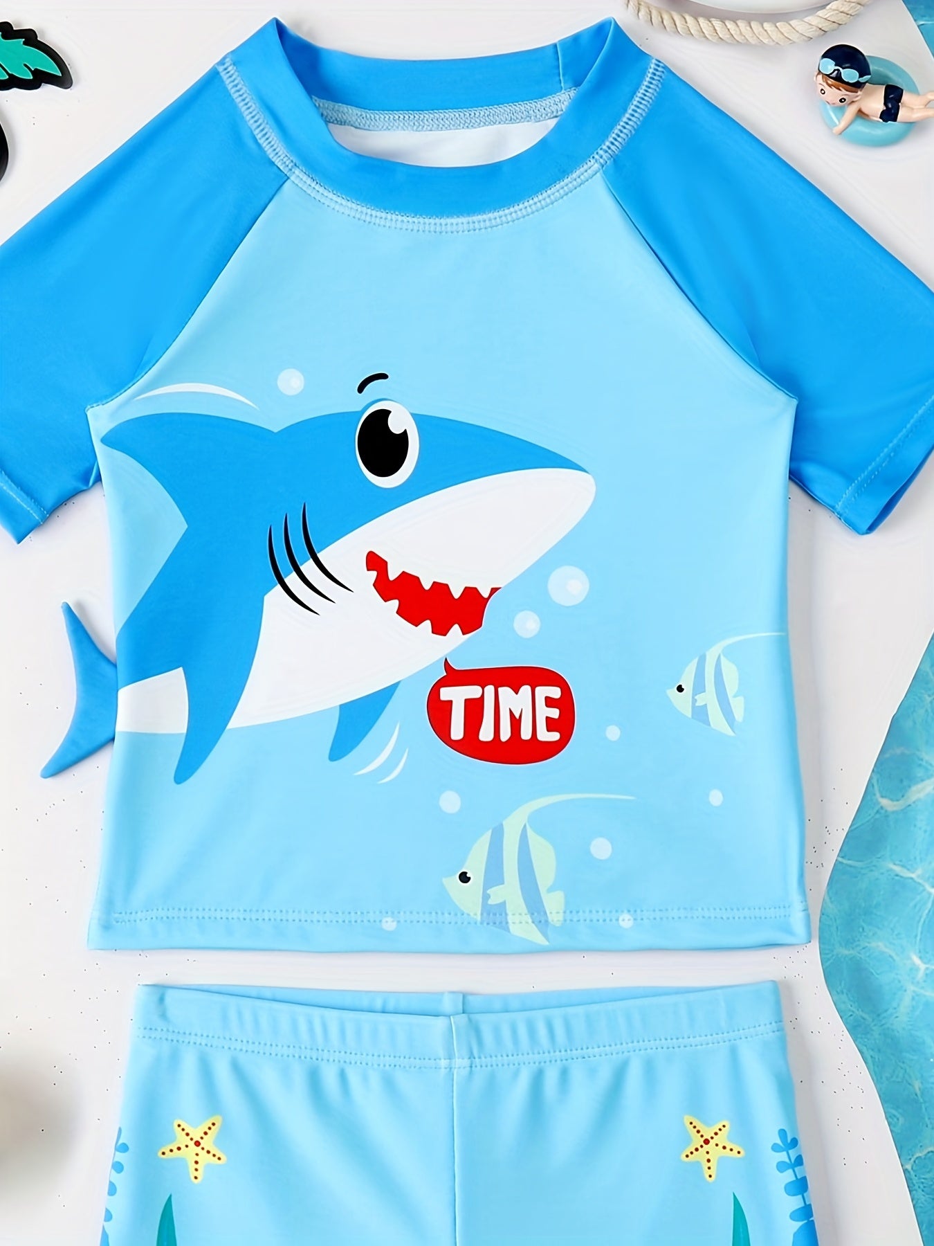 2-Piece Cartoon Print Swimsuit Set for Baby Boys
