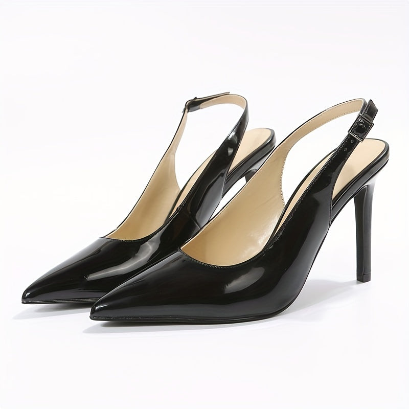 Women's Stiletto Heels Pointed Toe Buckle Strap Pumps