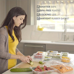24pcs Transparent Food Box Pantry Storage Box BPA-Free