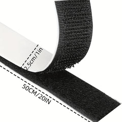 Hook & Loop Tape Roll - Self Adhesive Fastener - 2 54 cm x 50 cm
