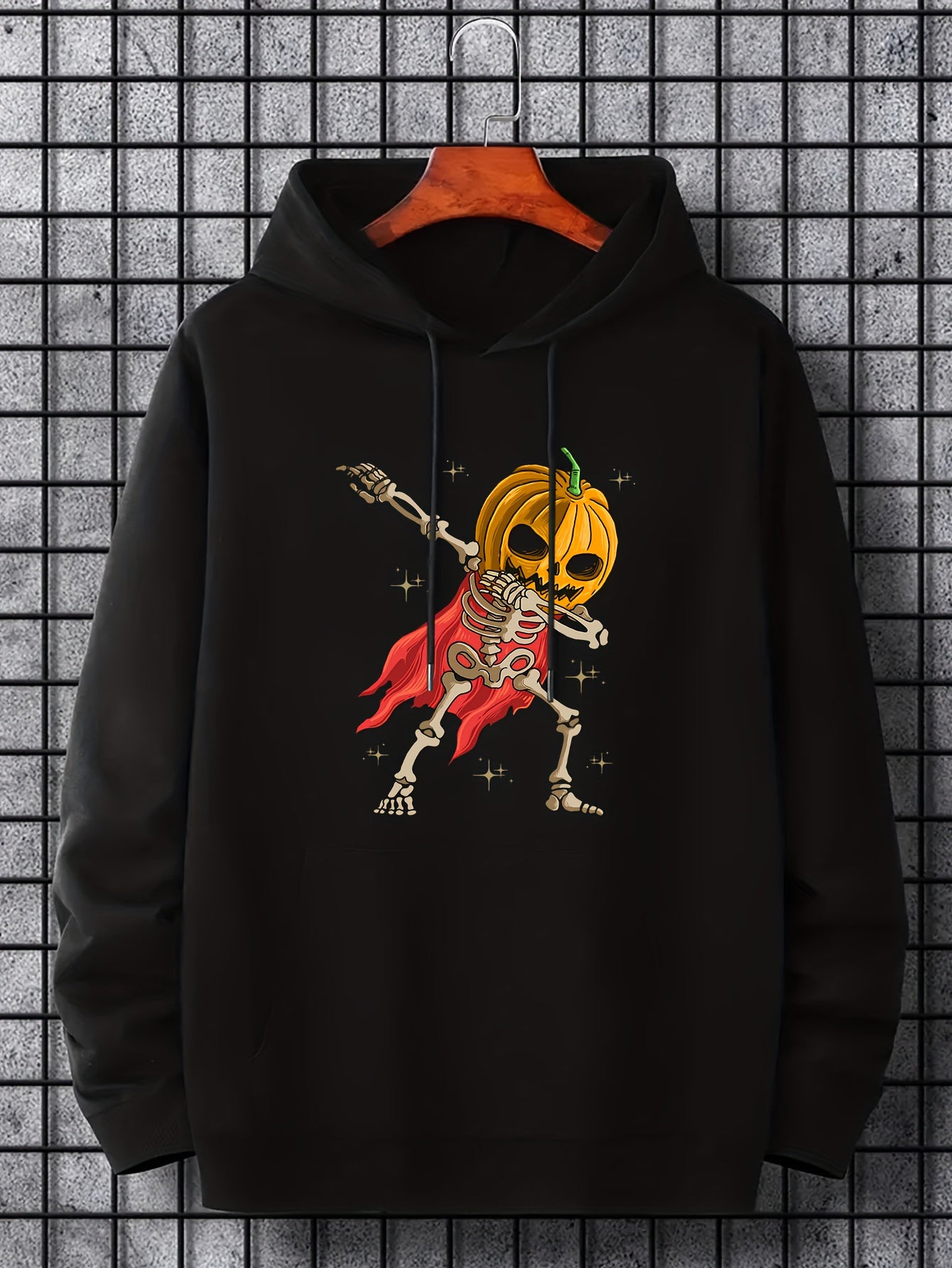 Men's Halloween Dabbing Graphic Hoodie Stretch Hooded Sweatshirt