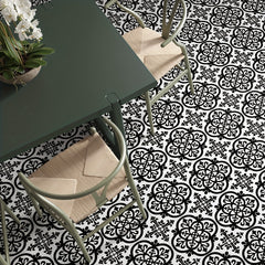 12pcs Moroccan Ethnic Pattern Tile Stickers Flower Tile