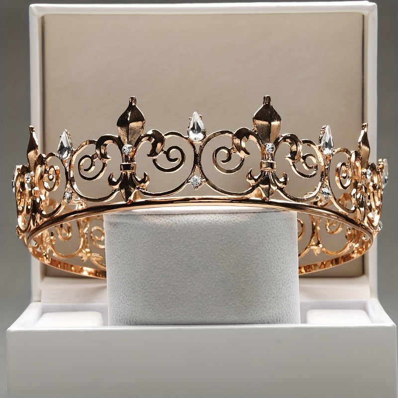 Crystal Golden Headband Queen Princess Crown Tiara